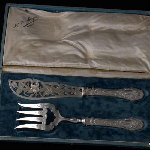 Набор для рыбы, столовое серебро, Франция, кон. 19 в