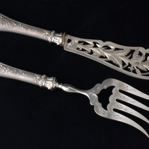 Набор для рыбы, столовое серебро, Франция, кон. 19 в