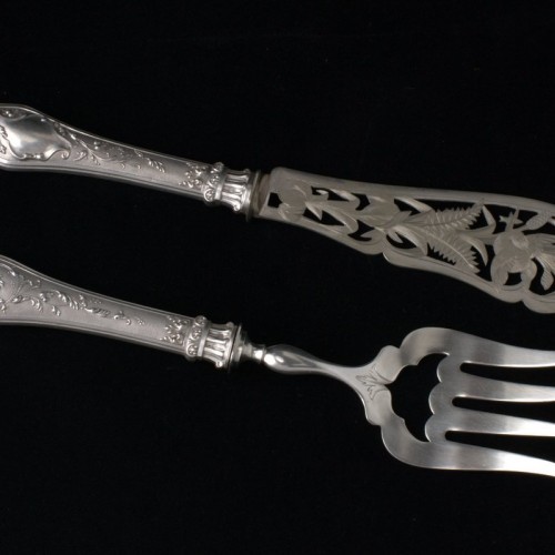 Набор для рыбы, столовое серебро, Франция, кон. 19 в