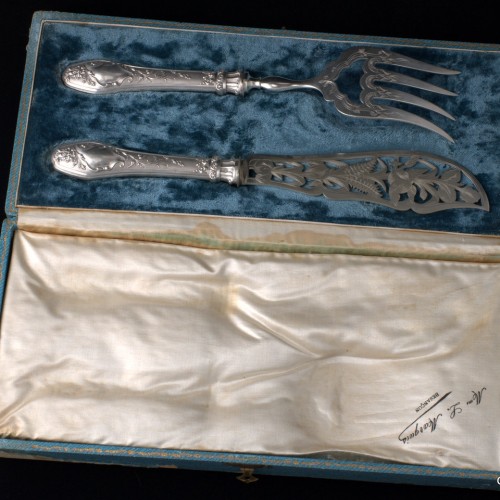 Набор для рыбы, столовое серебро, Франция, кон. 19 в