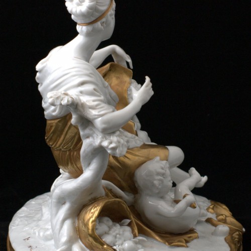 Дама со свитком и двумя путти, Capodimonte, Италия, 1950 гг
