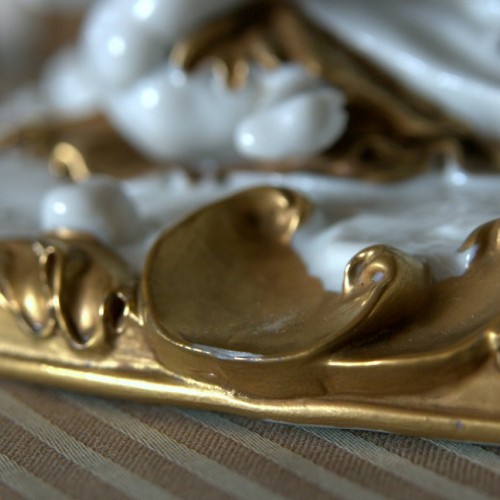 Дама со свитком и двумя путти, Capodimonte, Италия, 1950 гг