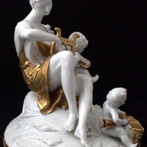 Дама с лирой и двумя путти, Capodimonte, Италия, 1950 гг