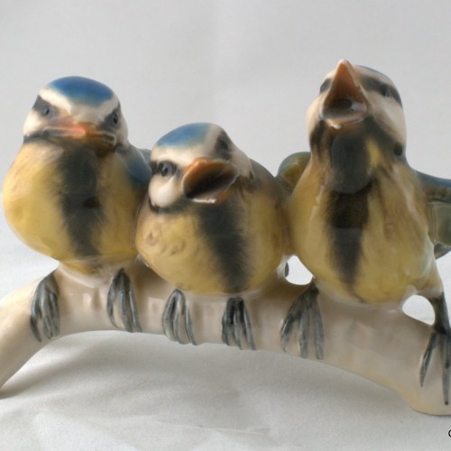 Три синички на ветке, Goebel, Германия, 1967 г