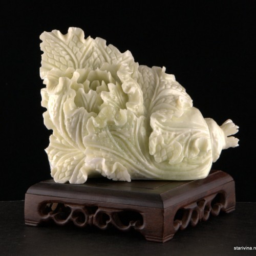 Резной камень Капуста, нефрит, Китай