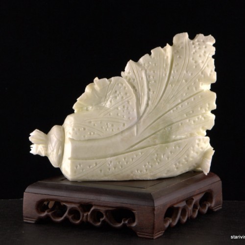 Резной камень Капуста, нефрит, Китай