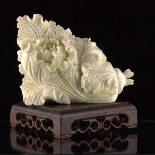 Резной камень Капуста, нефрит, Китай