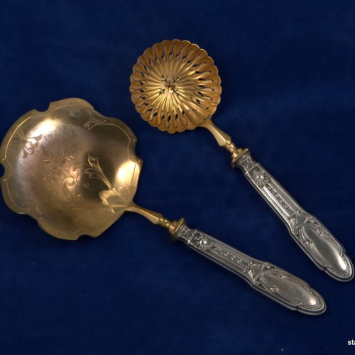 Набор для десерта в кофре, столовое серебро, Франция, кон. 19 в