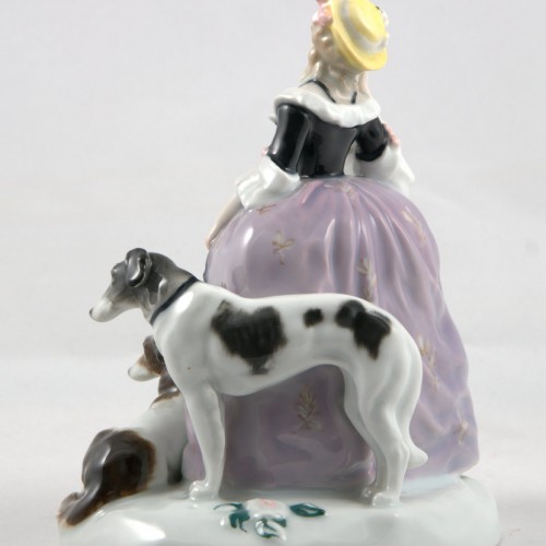 Дама с тростью и собаками, Karl Ens, Германия, 1920-30 гг