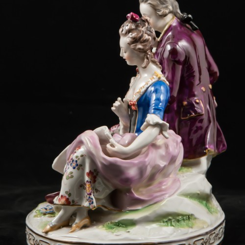 Прекрасная пара с музыкальными инструментами, Ludwigsburg, Германия, кон. 19 - нач. 20 вв