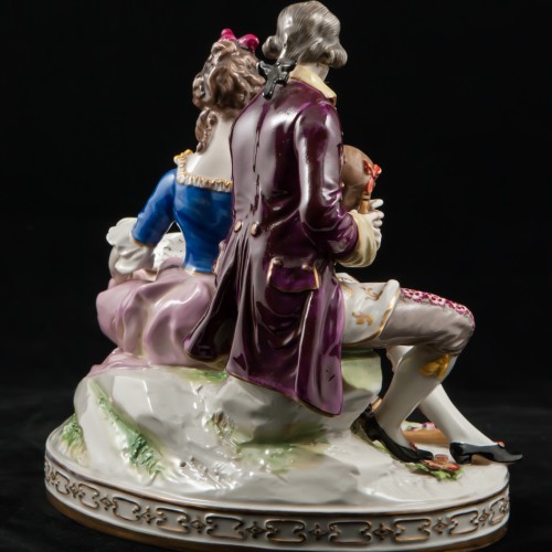 Прекрасная пара с музыкальными инструментами, Ludwigsburg, Германия, кон. 19 - нач. 20 вв