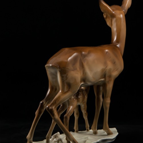 Олениха с олененком, Hutschenreuther, Германия, 1938-55 гг