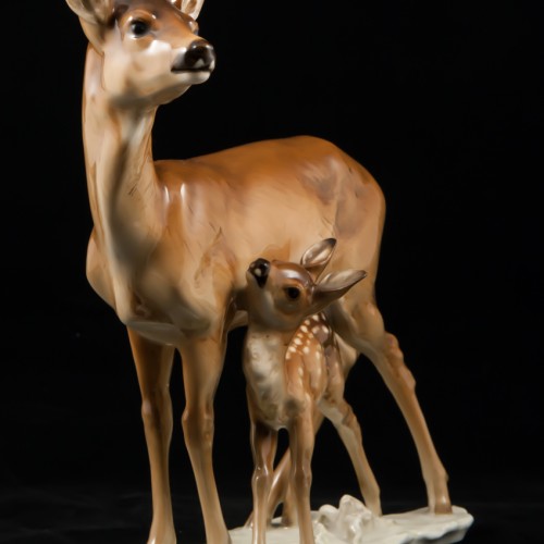 Олениха с олененком, Hutschenreuther, Германия, 1938-55 гг