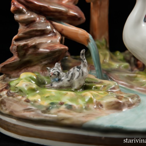 Девочка с гусями, Ernst Bohne Sohne, Германия, 1901-37 гг