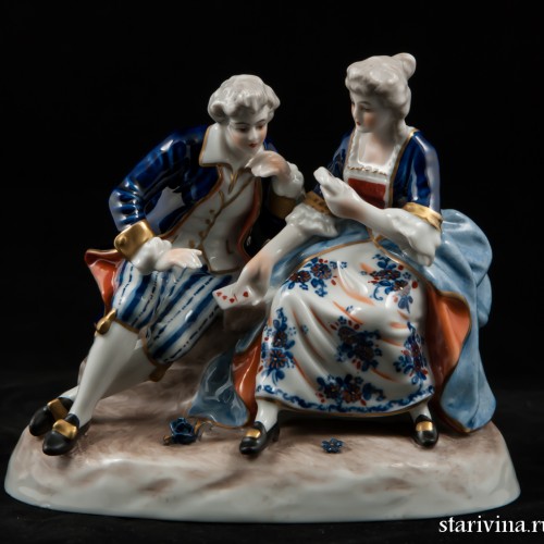 Пара играющая в карты, Unterweissbach, Германия, 1962-90 гг