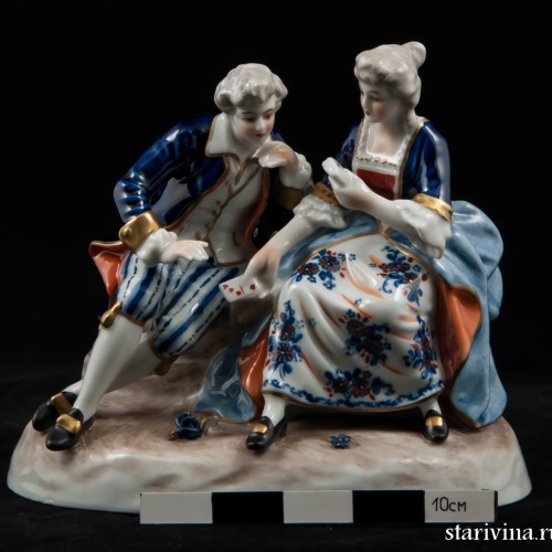 Пара играющая в карты, Unterweissbach, Германия, 1962-90 гг