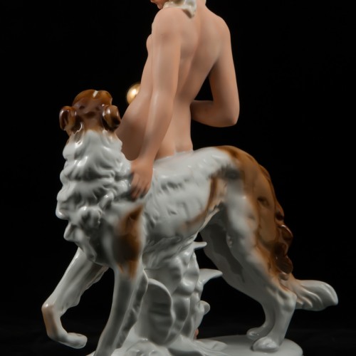 Обнаженная с собакой, Fasold & Stauch, Германия, 1913-72 гг