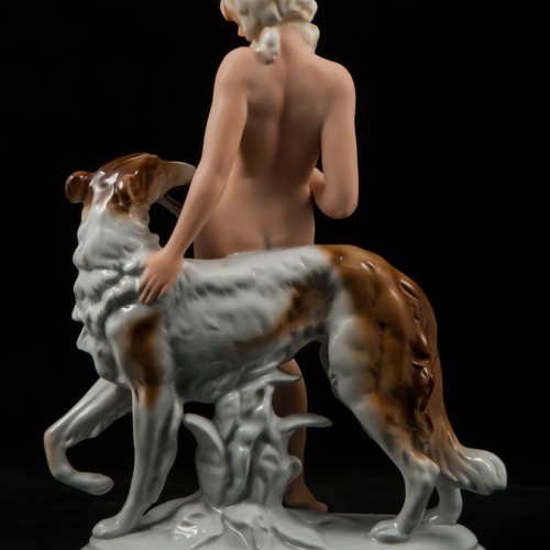 Обнаженная с собакой, Fasold & Stauch, Германия, 1913-72 гг