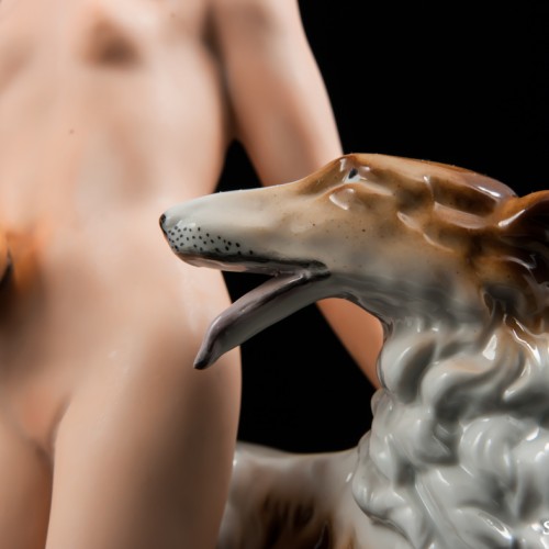 Обнаженная с собакой, Fasold & Stauch, Германия, 1913-72 гг