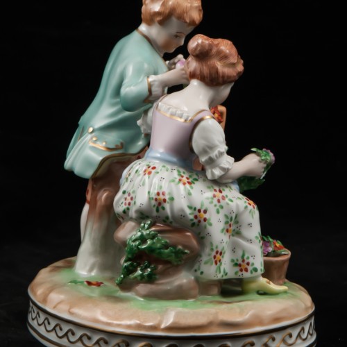 Пара с птичьей клеткой, аллегория Весны, Carl Thieme, Германия