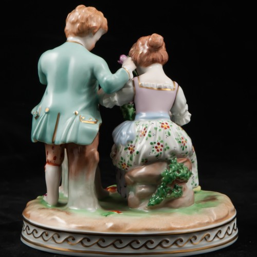 Пара с птичьей клеткой, аллегория Весны, Carl Thieme, Германия