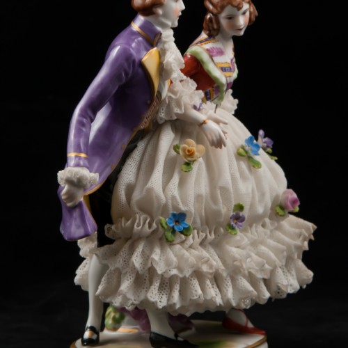 Кавалер и дама в кружевном платье, Muller & Co, Германия, 1907-52 гг