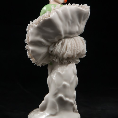 Девушка с букетом, кружевная, АртДеко, Muller & Co, Германия, 1920-30 гг