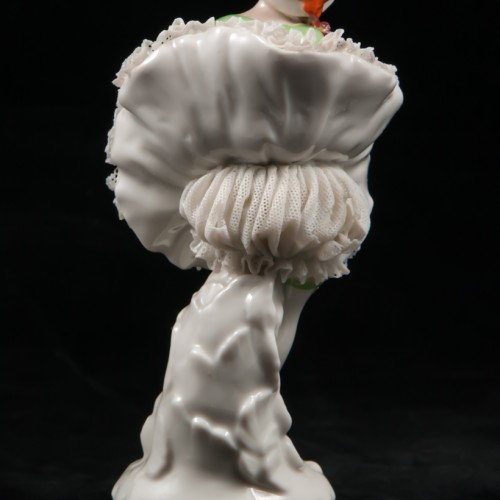 Девушка с букетом, кружевная, АртДеко, Muller & Co, Германия, 1920-30 гг