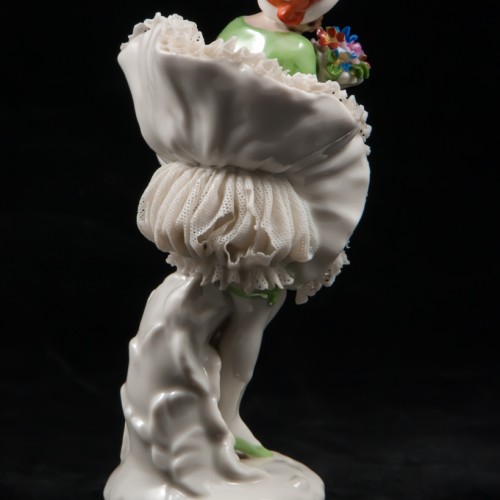 Девушка с букетом, кружевная, АртДеко, Muller & Co, Германия, 1920-30 гг