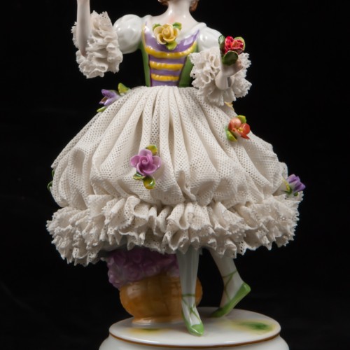 Танцовщица с цветком, кружевная, Muller & Co, Германия, 1907-1952 гг