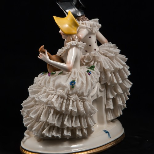 Две кружевницы с мандолиной, Ackermann & Fritze, Германия, до 1940 г