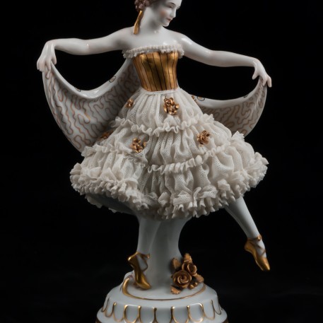 Танцовщица в кружевном платье, E. A. Muller, Германия, 1920 гг