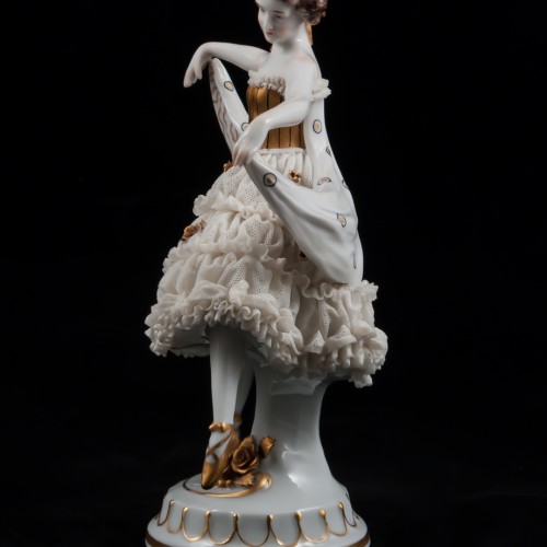 Танцовщица в кружевном платье, E. A. Muller, Германия, 1920 гг