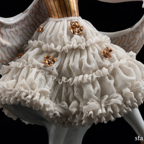 Танцовщица в кружевном платье, E. A. Muller, Германия, 1920 гг