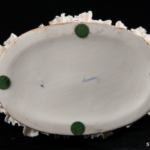 Дама в синем капоре, кружевная, Ackermann & Fritze, Германия, до 1940 г