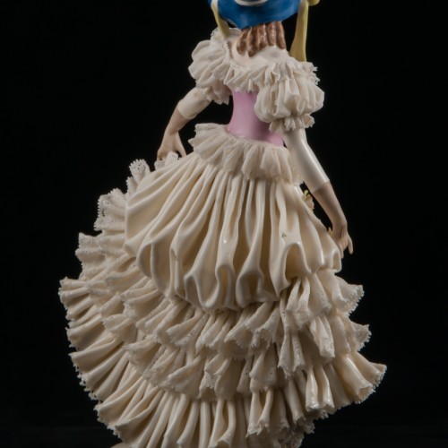 Дама в синем капоре, кружевная, Ackermann & Fritze, Германия, до 1940 г