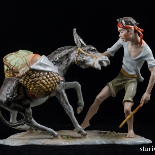 Мальчик с осликом, Alka Kaiser, Германия, 1970 гг