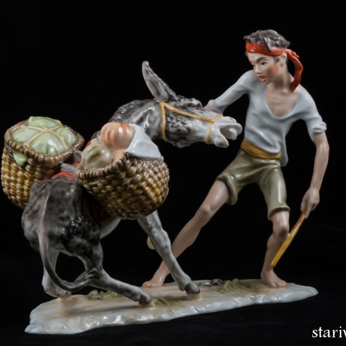 Мальчик с осликом, Alka Kaiser, Германия, 1970 гг