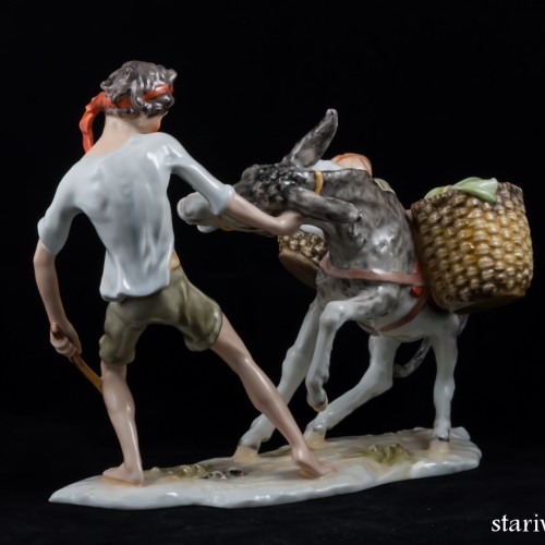 Мальчик с осликом, Alka Kaiser, Германия, 1970 гг