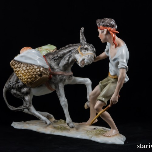 Мальчик с осликом, Alka Kaiser, Германия, 1970 гг