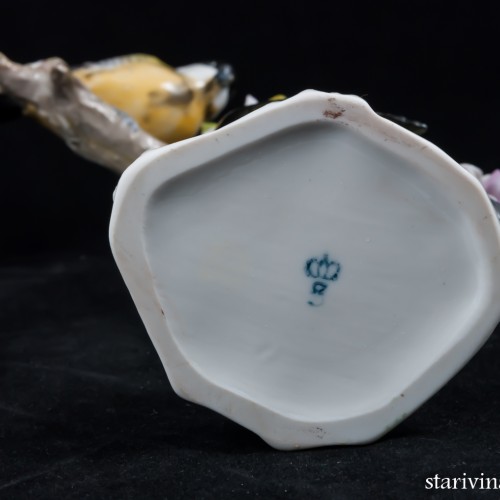 Две синички на ветке, Sitzendorf, Германия, сер. 20 в