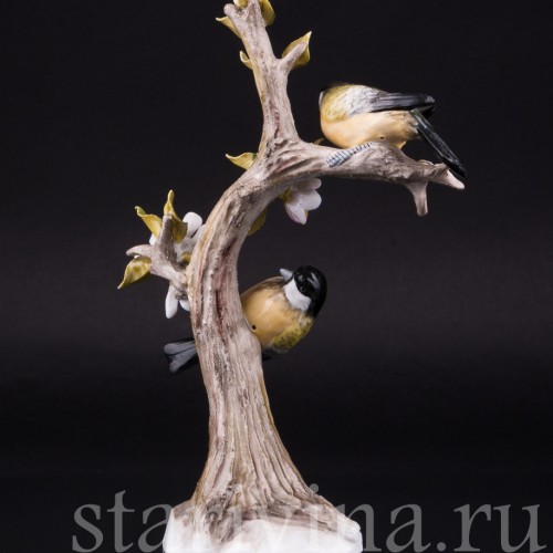 Две синички на ветке, Sitzendorf, Германия, сер. 20 в