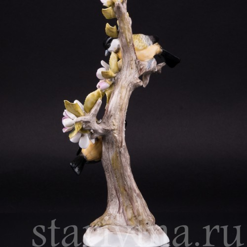 Две синички на ветке, Sitzendorf, Германия, сер. 20 в