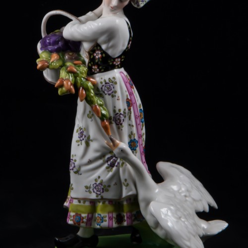 Девушка и гусь, Германия, 1950 гг