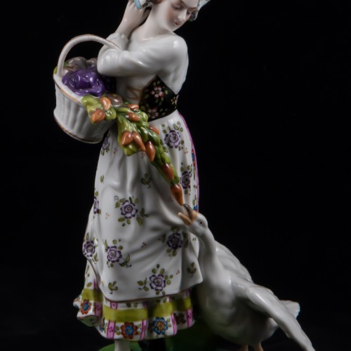 Девушка и гусь, Германия, 1950 гг