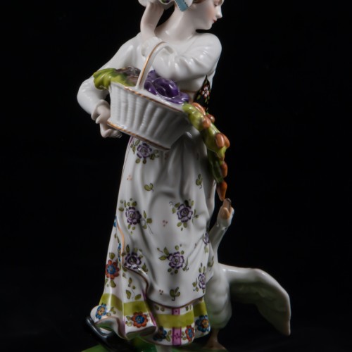 Девушка и гусь, Германия, 1950 гг