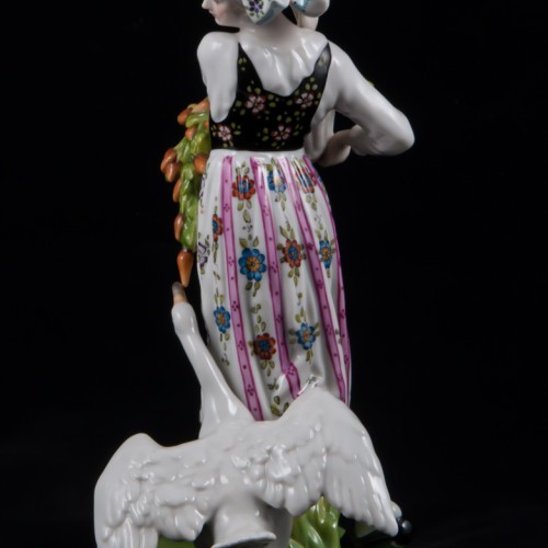 Девушка и гусь, Германия, 1950 гг