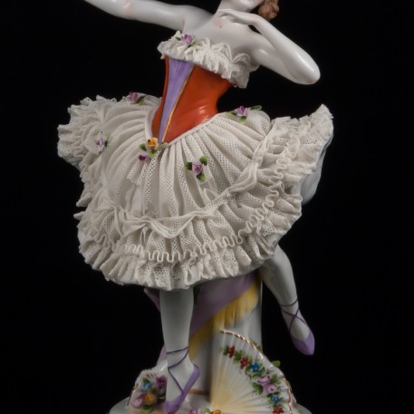Балерина с веером, кружевная, Sitzendorf, Германия, кон. 19 в