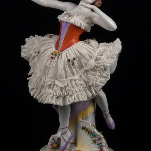 Балерина с веером, кружевная, Sitzendorf, Германия, кон. 19 в