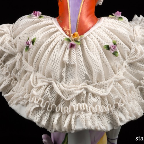 Балерина с веером, кружевная, Sitzendorf, Германия, кон. 19 в